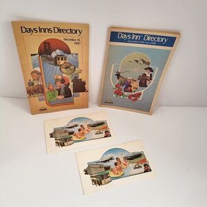 Vintage Days Inn Directory 1980 1981 1982 And day Gram Cards Hotel Motel Travel
